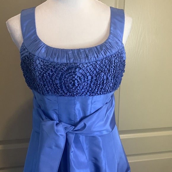 Teri John Women's 💯 Blue Silk Formal Dress, 4 - Picture 3 of 11